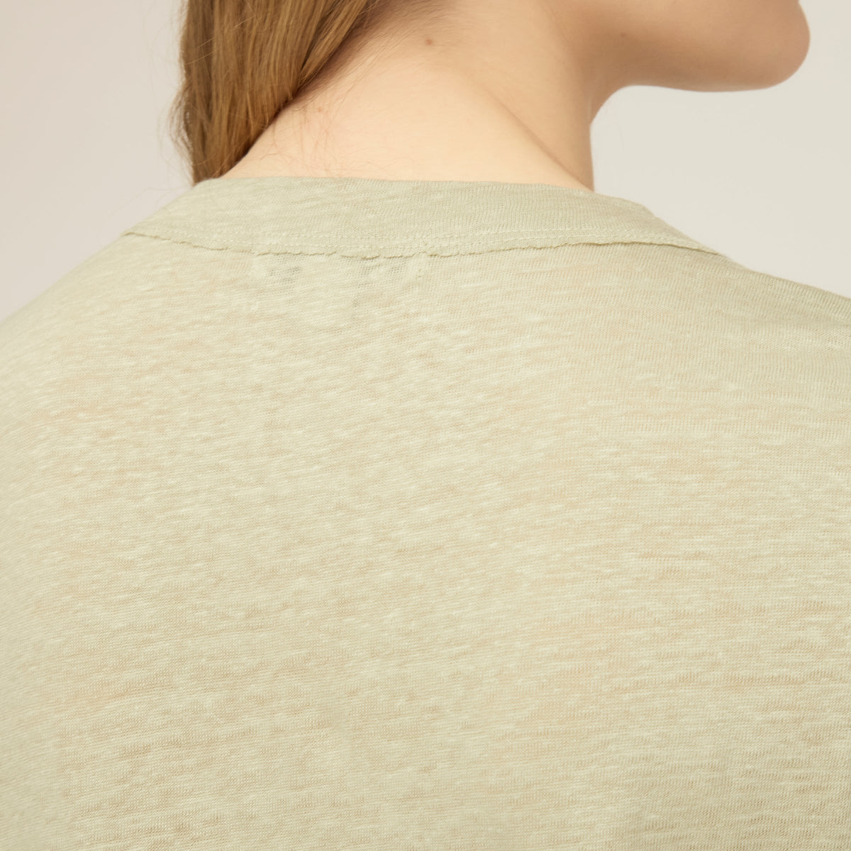 Linen Jersey Elbow Length Tee