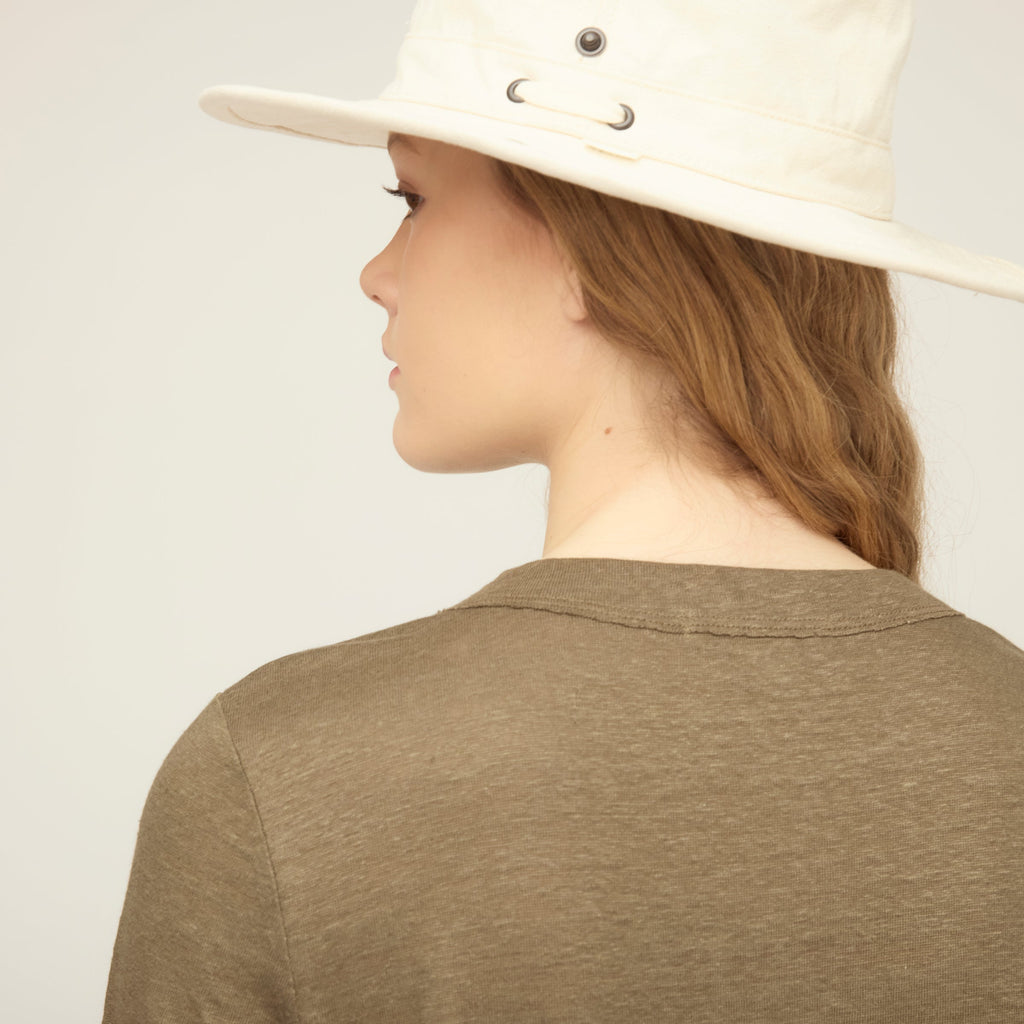 Linen Jersey Elbow Length Tee
