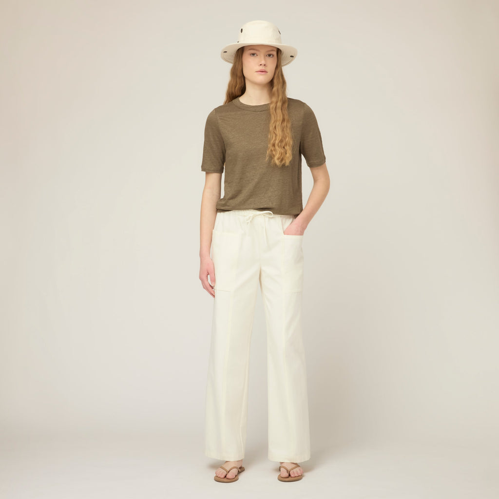 Linen Jersey Elbow Length Tee