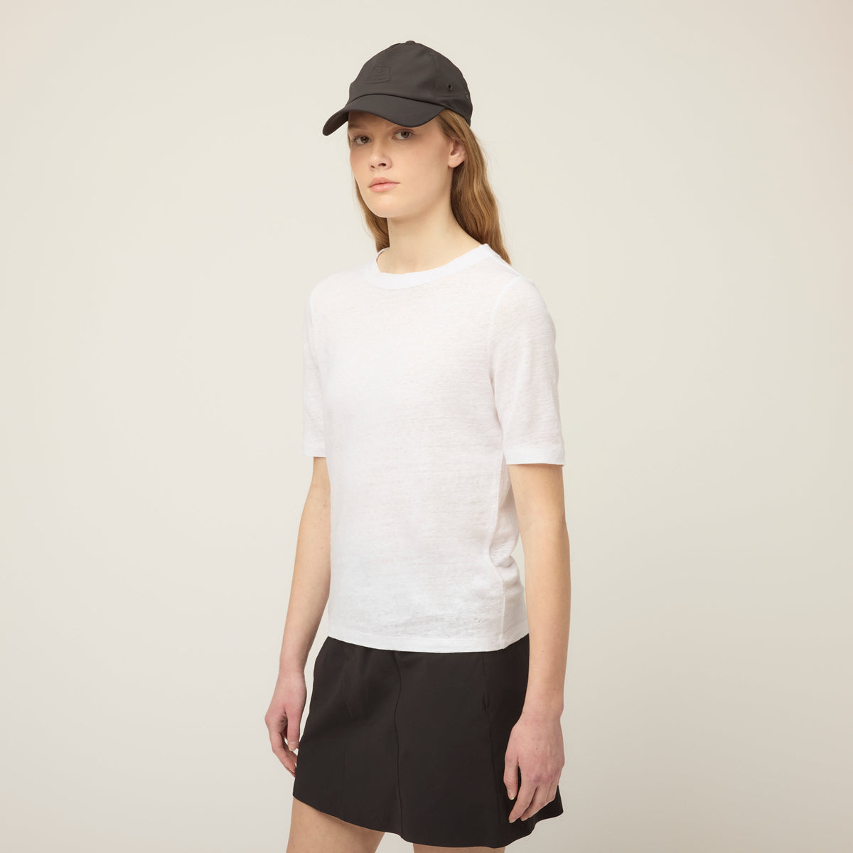 Linen Jersey Elbow Length Tee