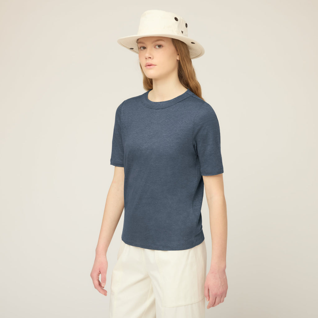 Linen Jersey Elbow Length Tee