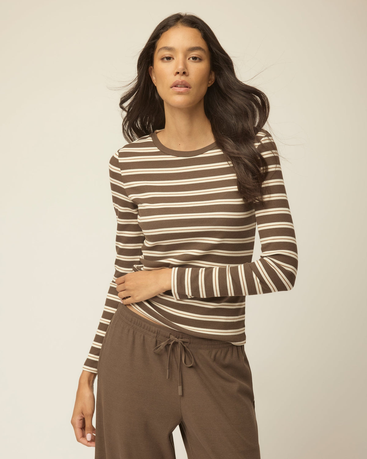 Long Sleeve Tencel Rib Tee