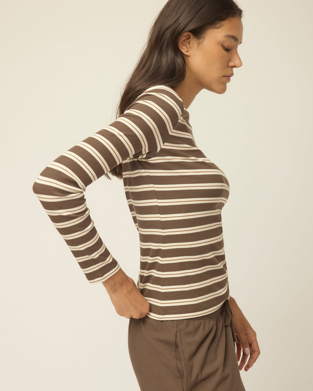 Long Sleeve Tencel Rib Tee