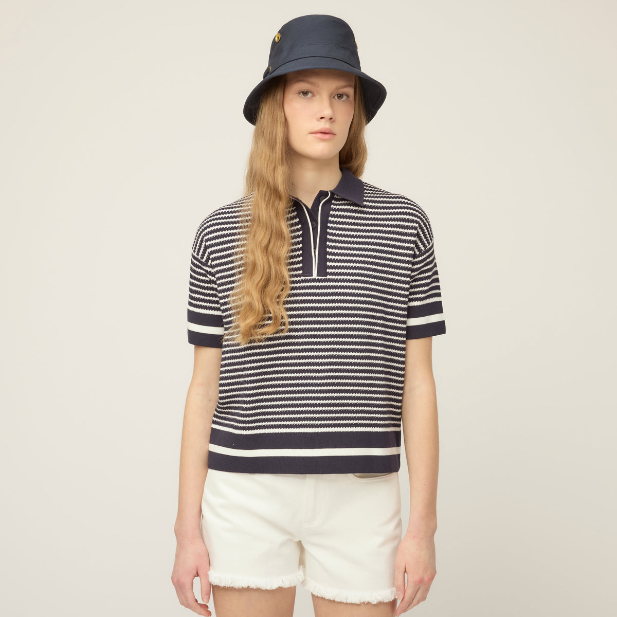 Striped Polo Sweater