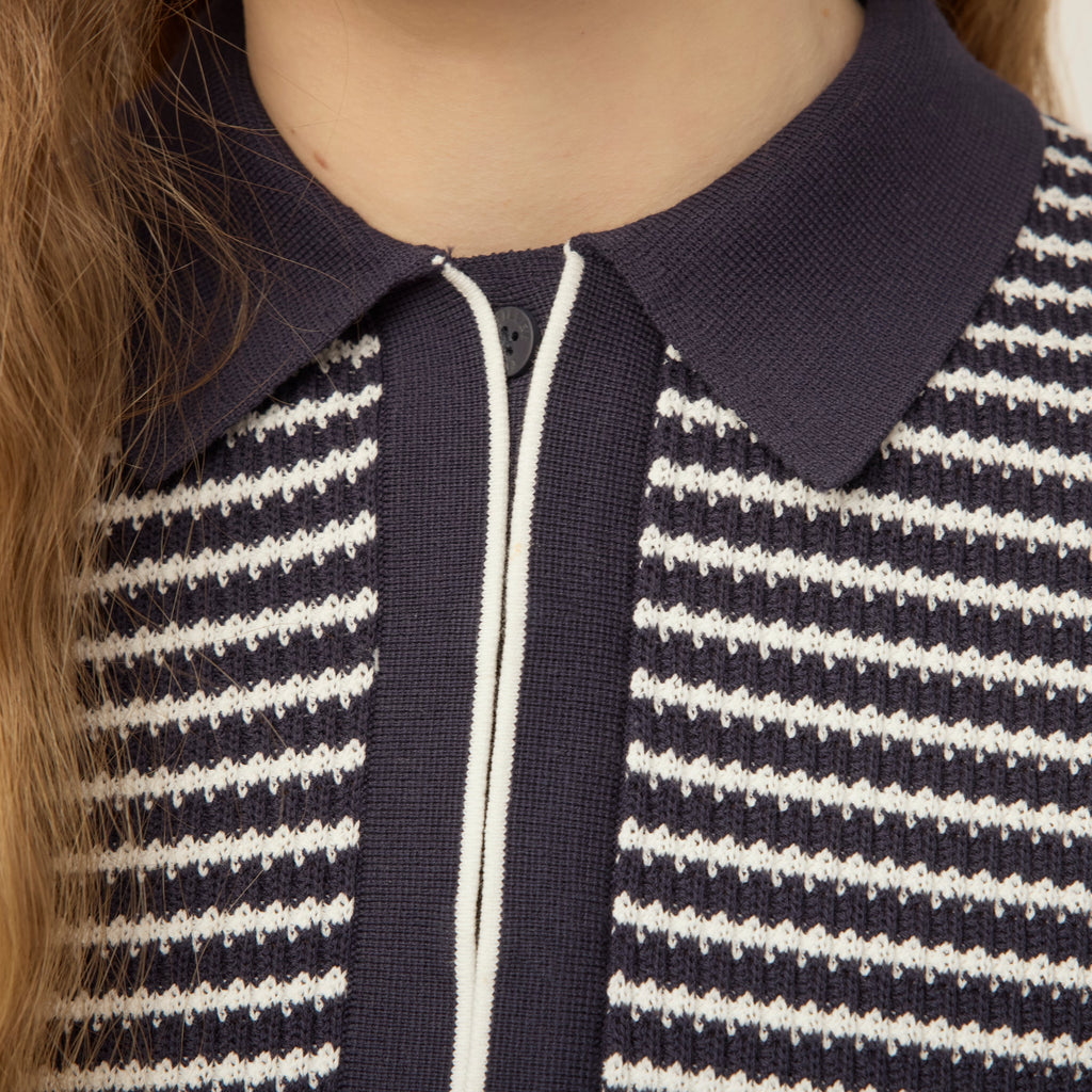 Striped Polo Sweater