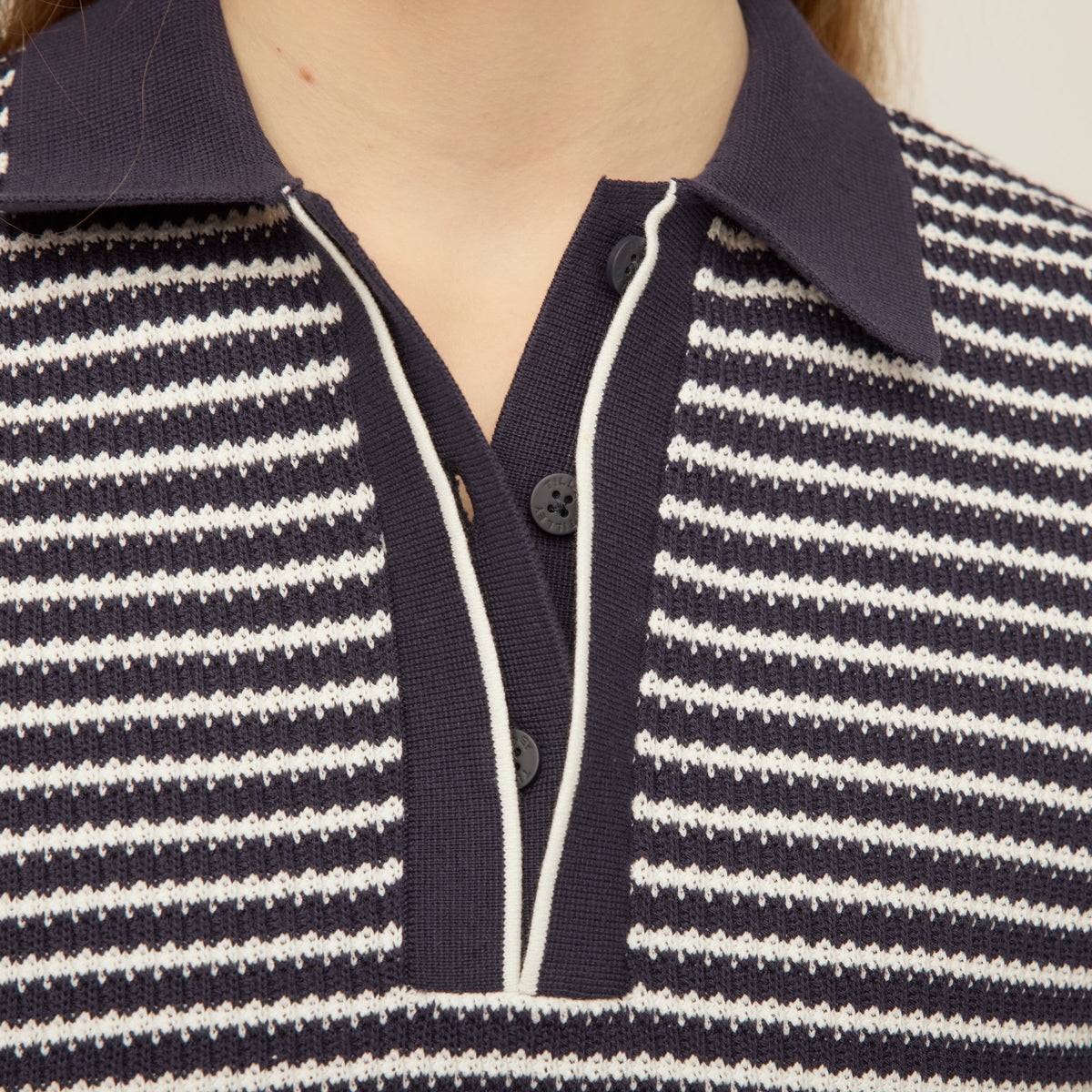 Striped Polo Sweater