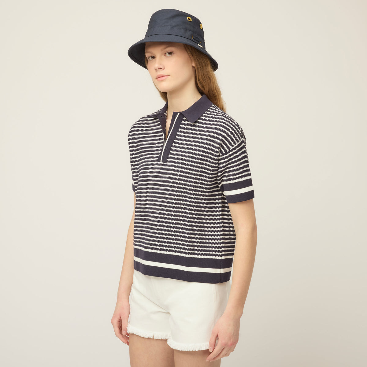 Striped Polo Sweater