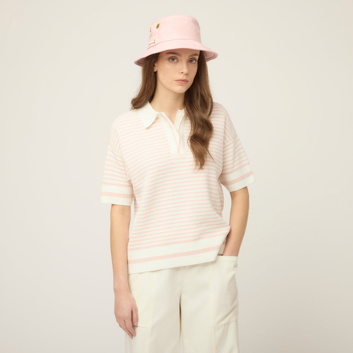 Striped Polo Sweater