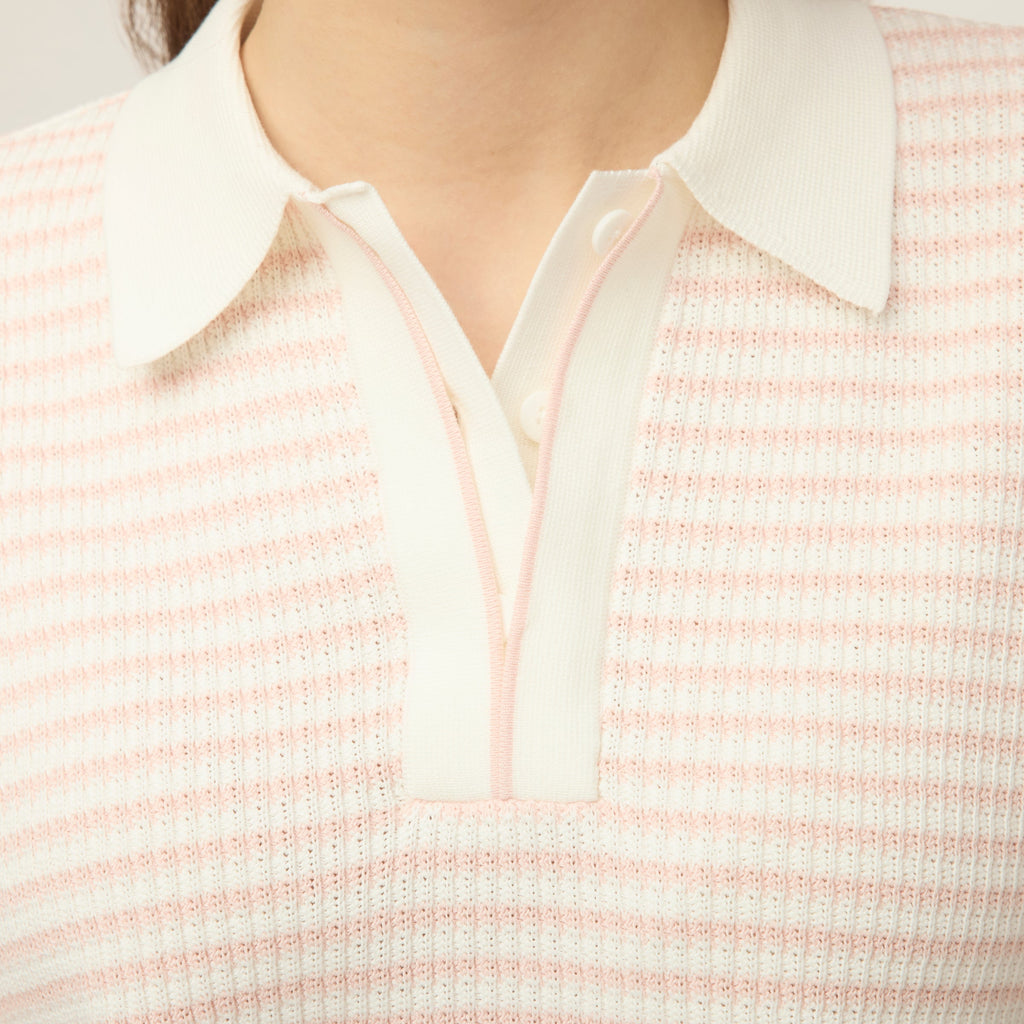 Striped Polo Sweater