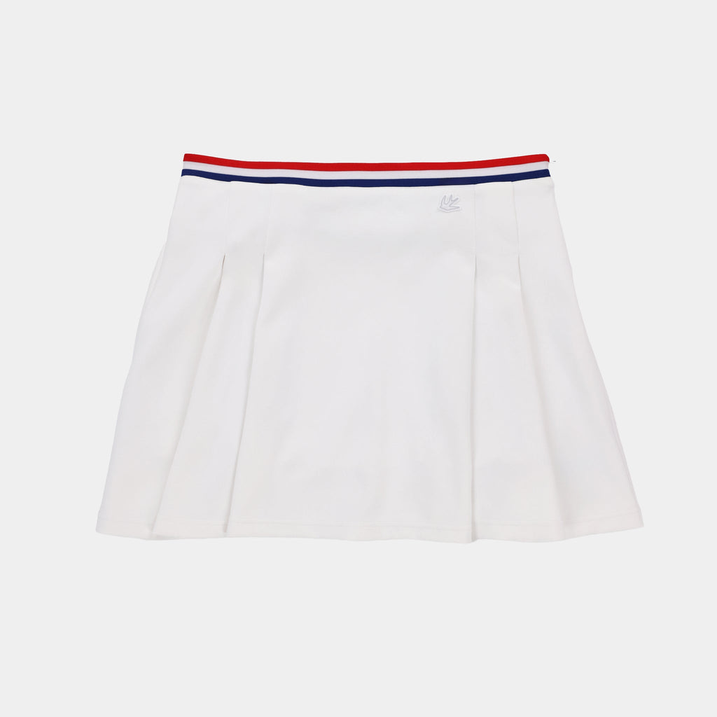 Striped Airloft Pleated Skirt