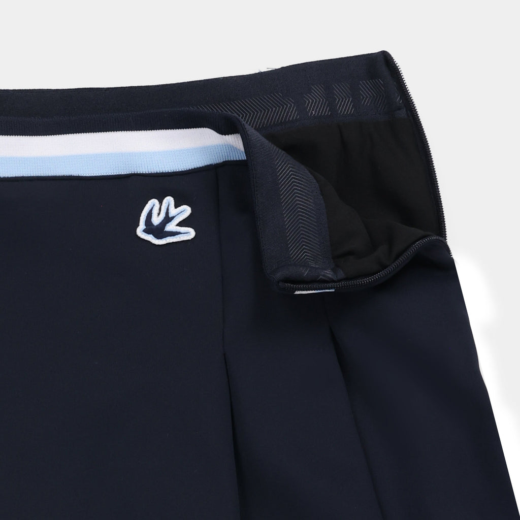 Striped Airloft Pleated Skirt