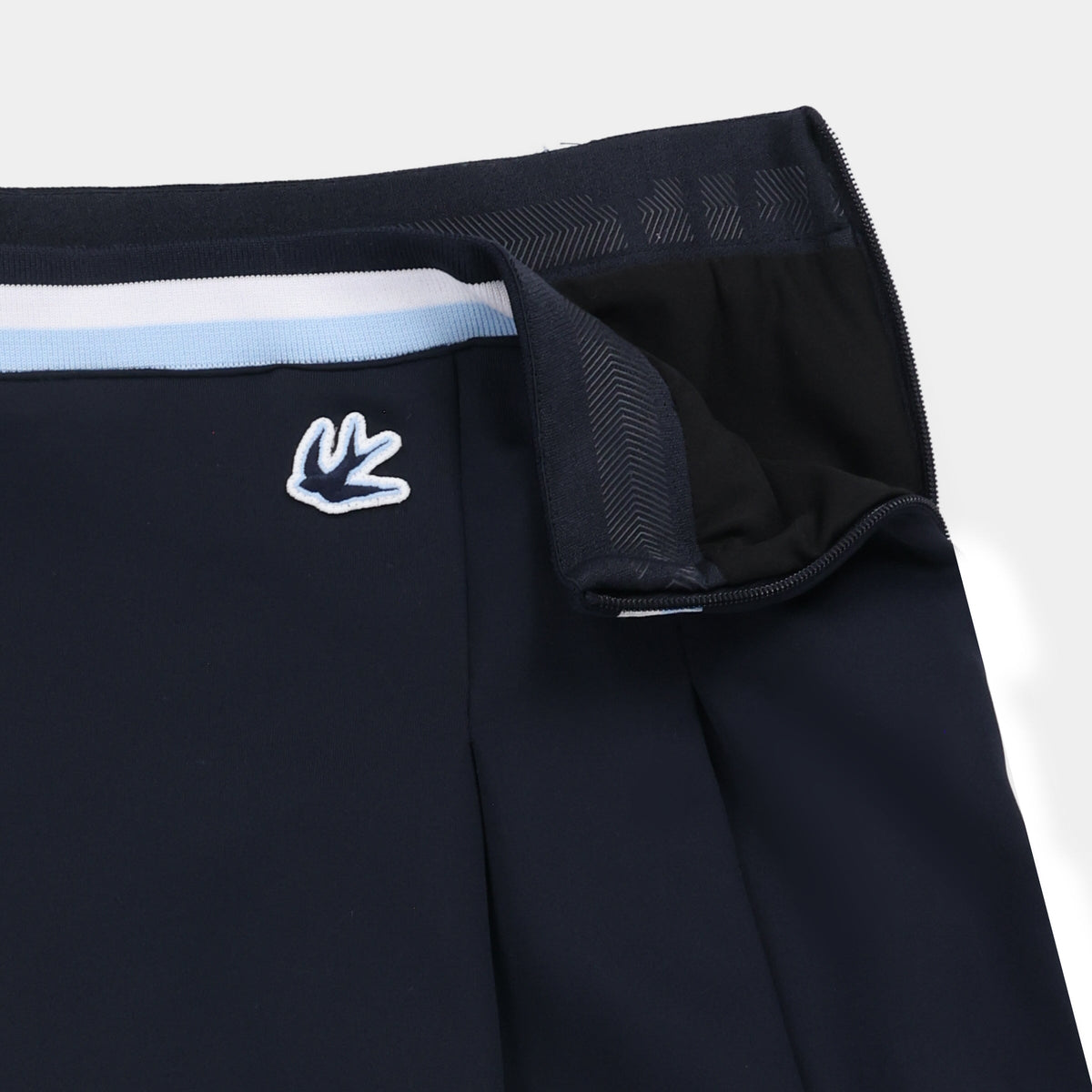 Striped Airloft Pleated Skirt
