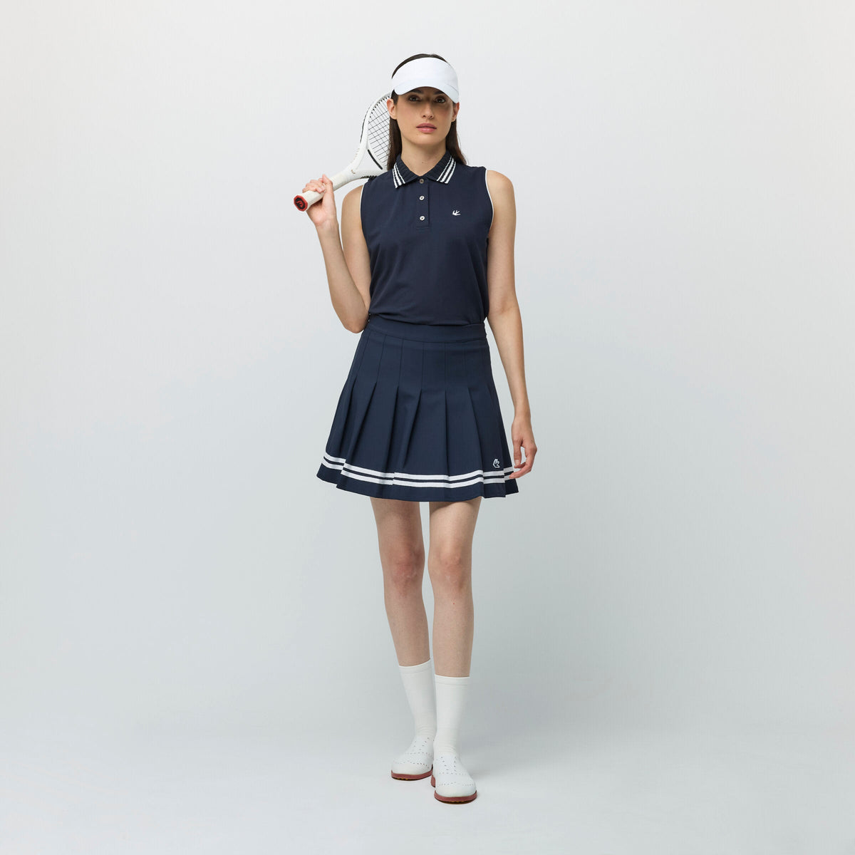 Ribbon Pleated Skirt