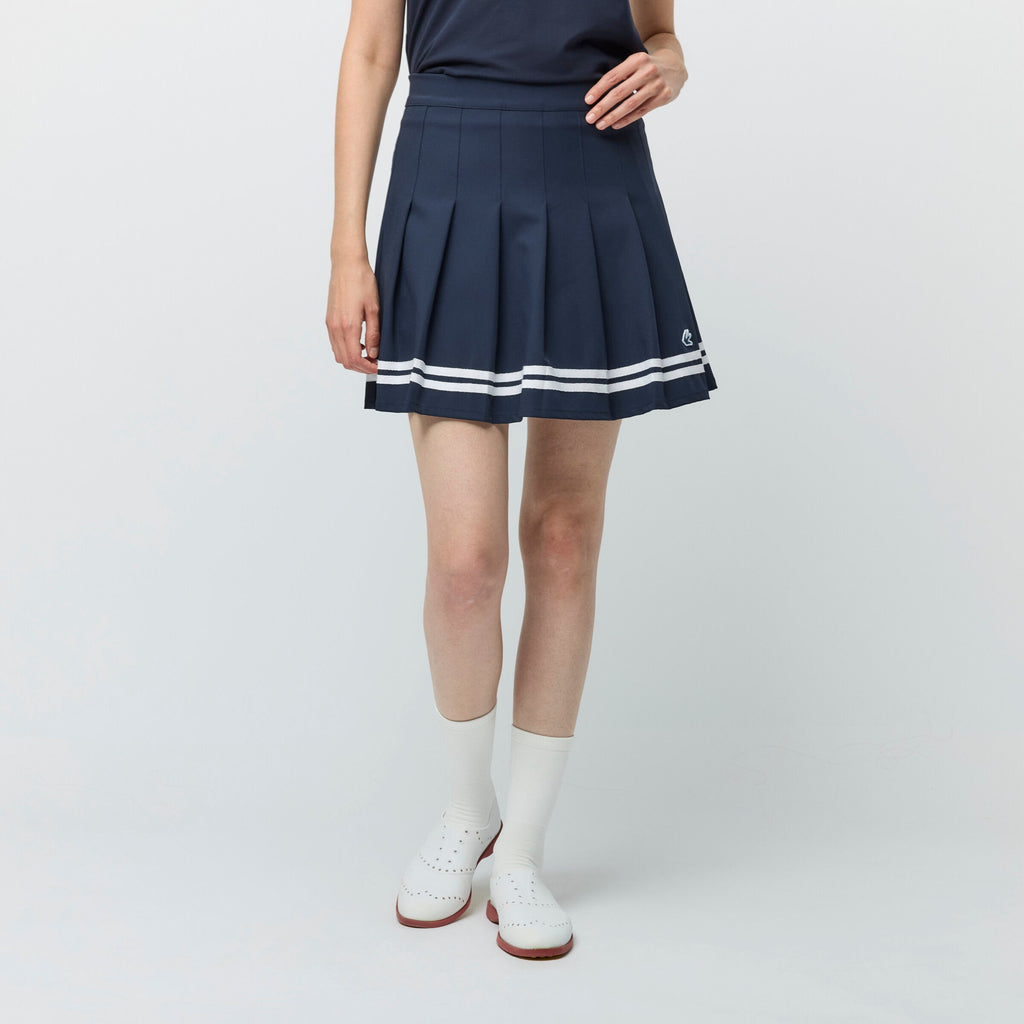 Ribbon Pleated Skirt
