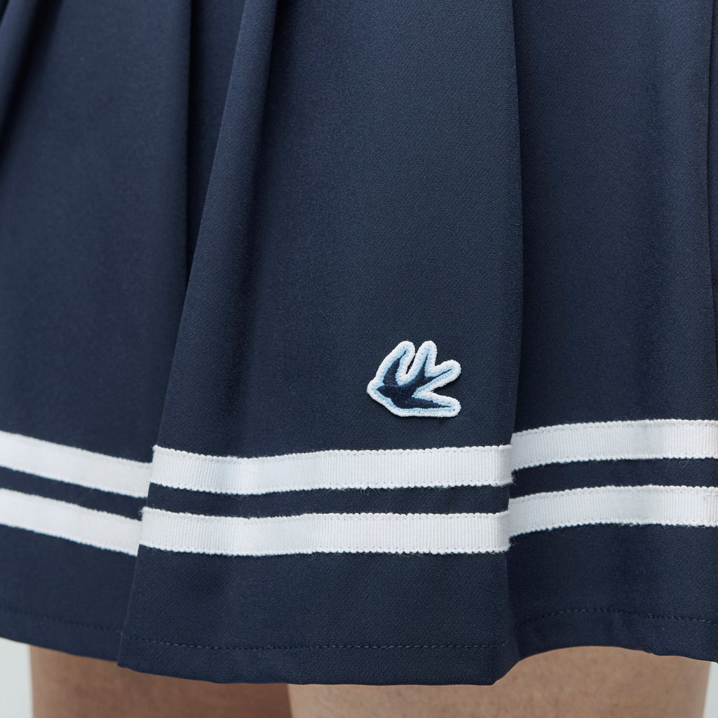 Ribbon Pleated Skirt