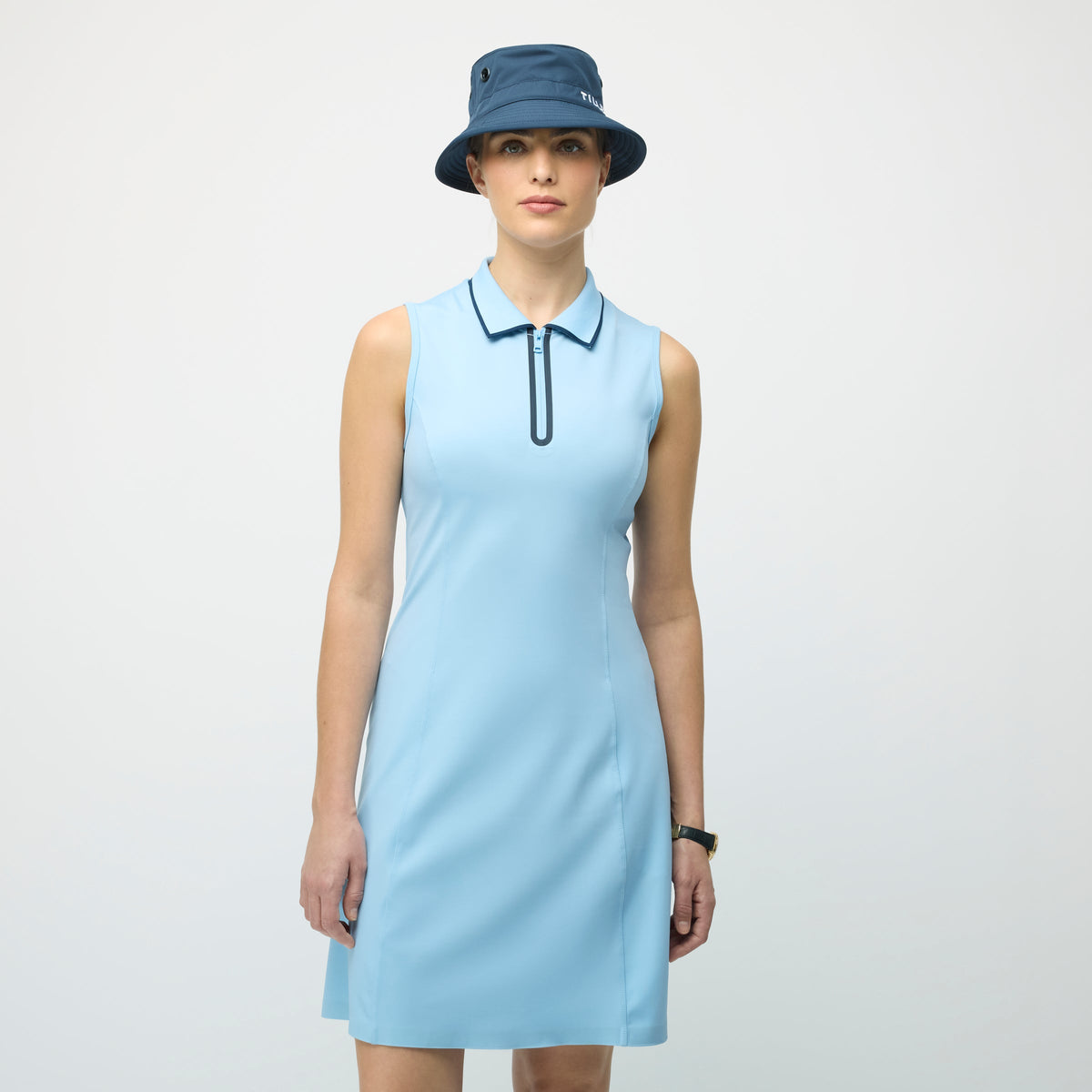Quarter Zip Polo Dress