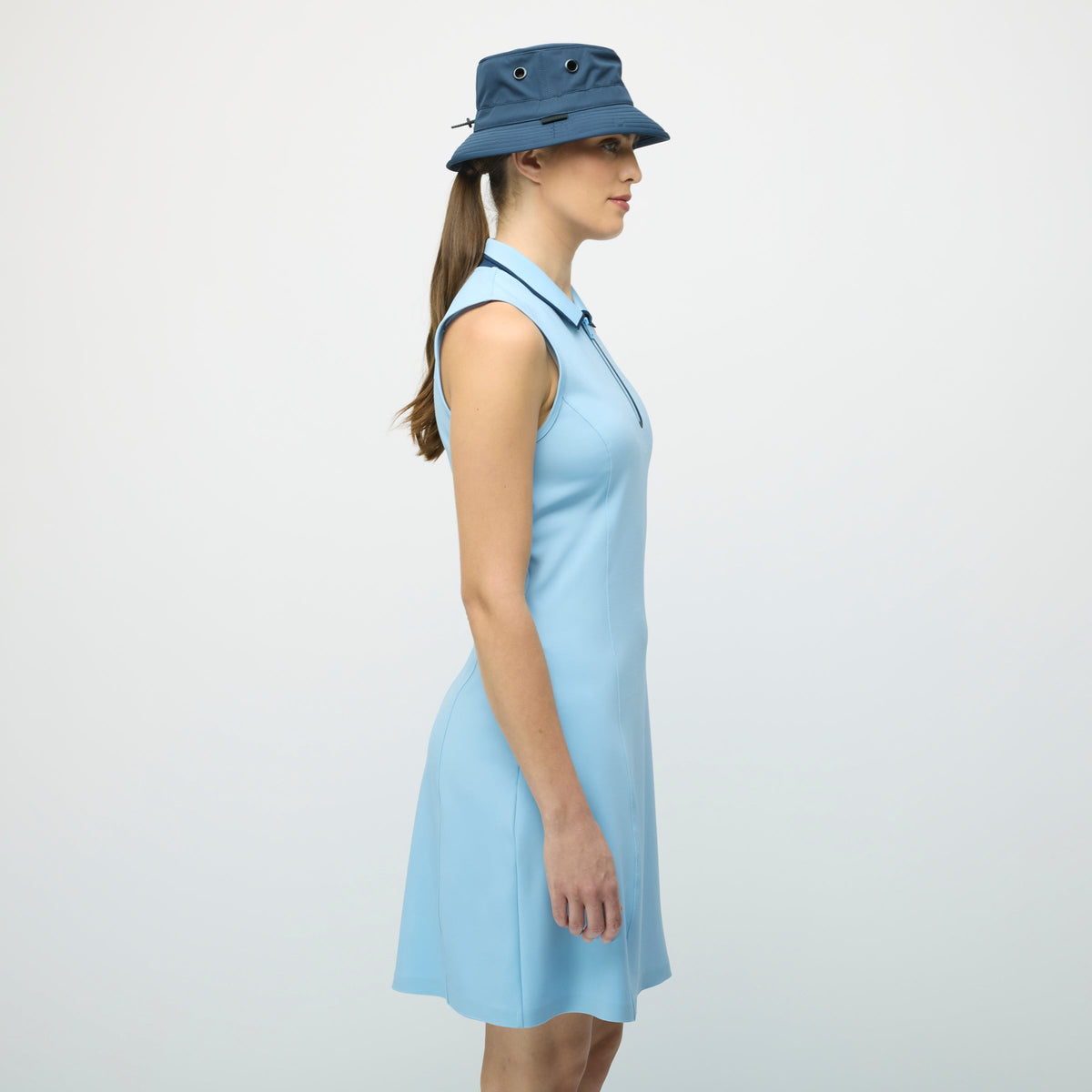 Quarter Zip Polo Dress