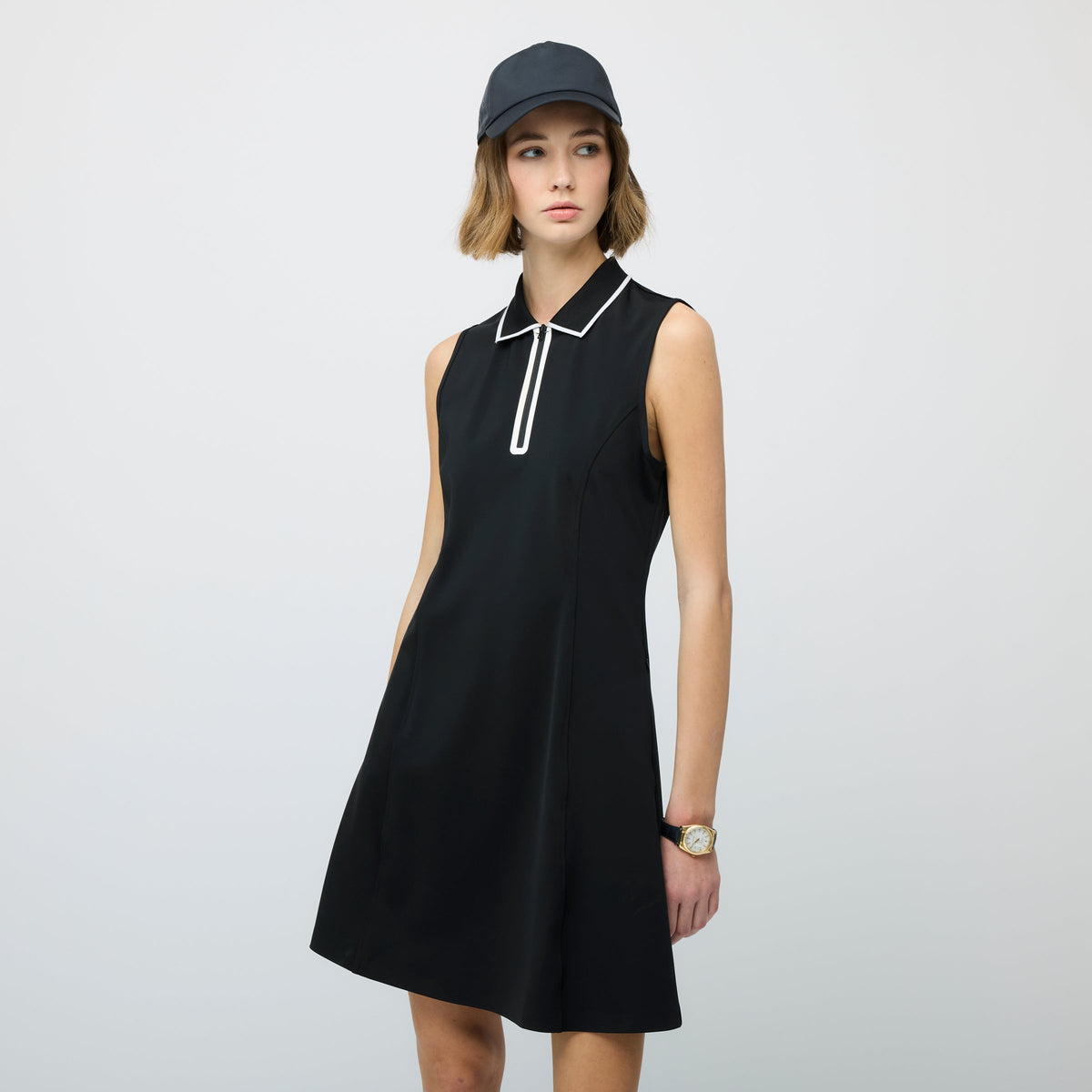 Quarter Zip Polo Dress