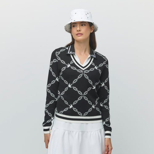 Birdie Links V-Neck Jacquard Sweater