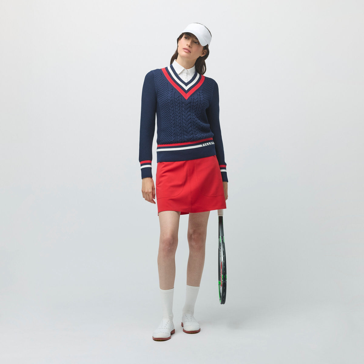 Preppy Deep V Sweater