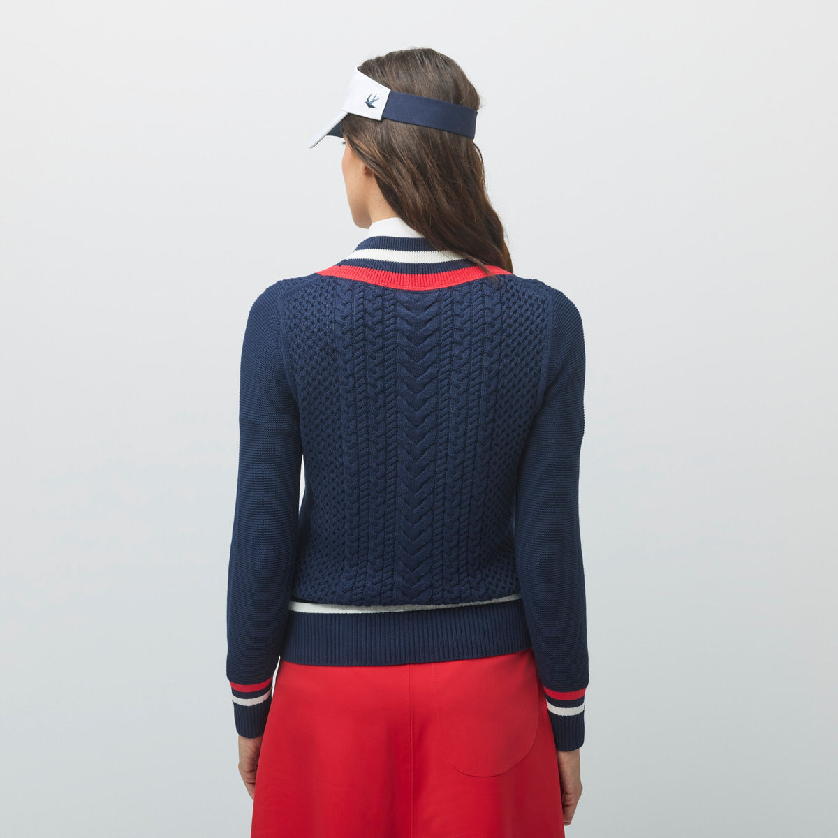 Preppy Deep V Sweater