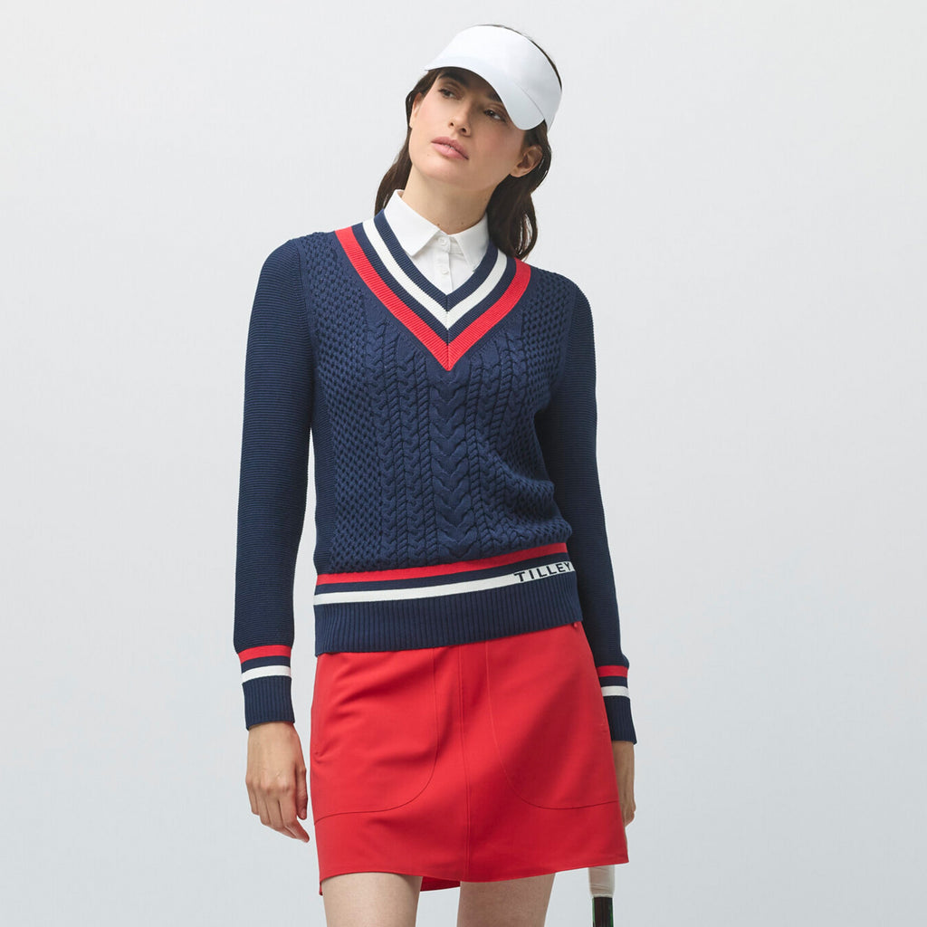 Preppy Deep V Sweater