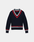 Preppy Deep V Sweater