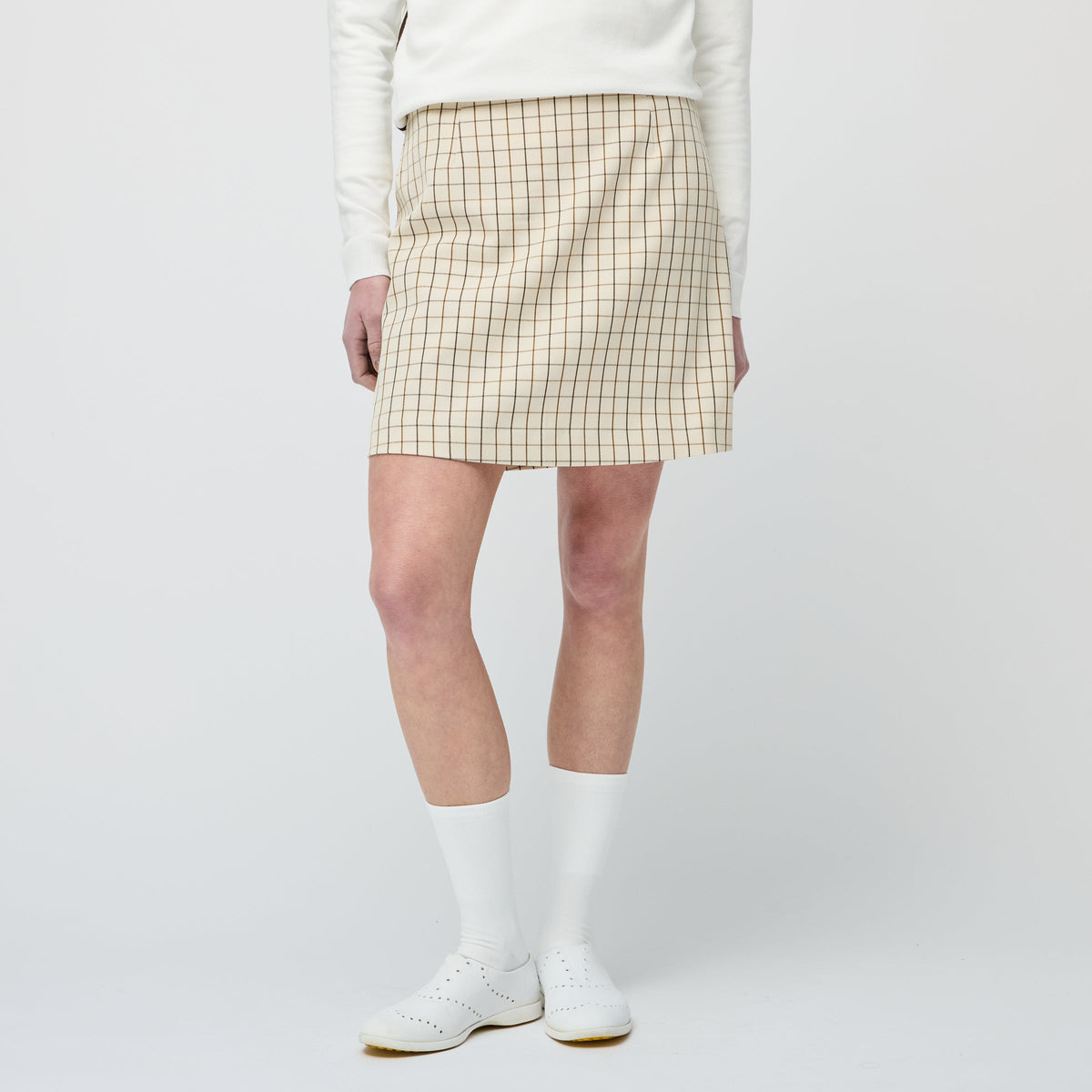 Retro Check A Line Skirt