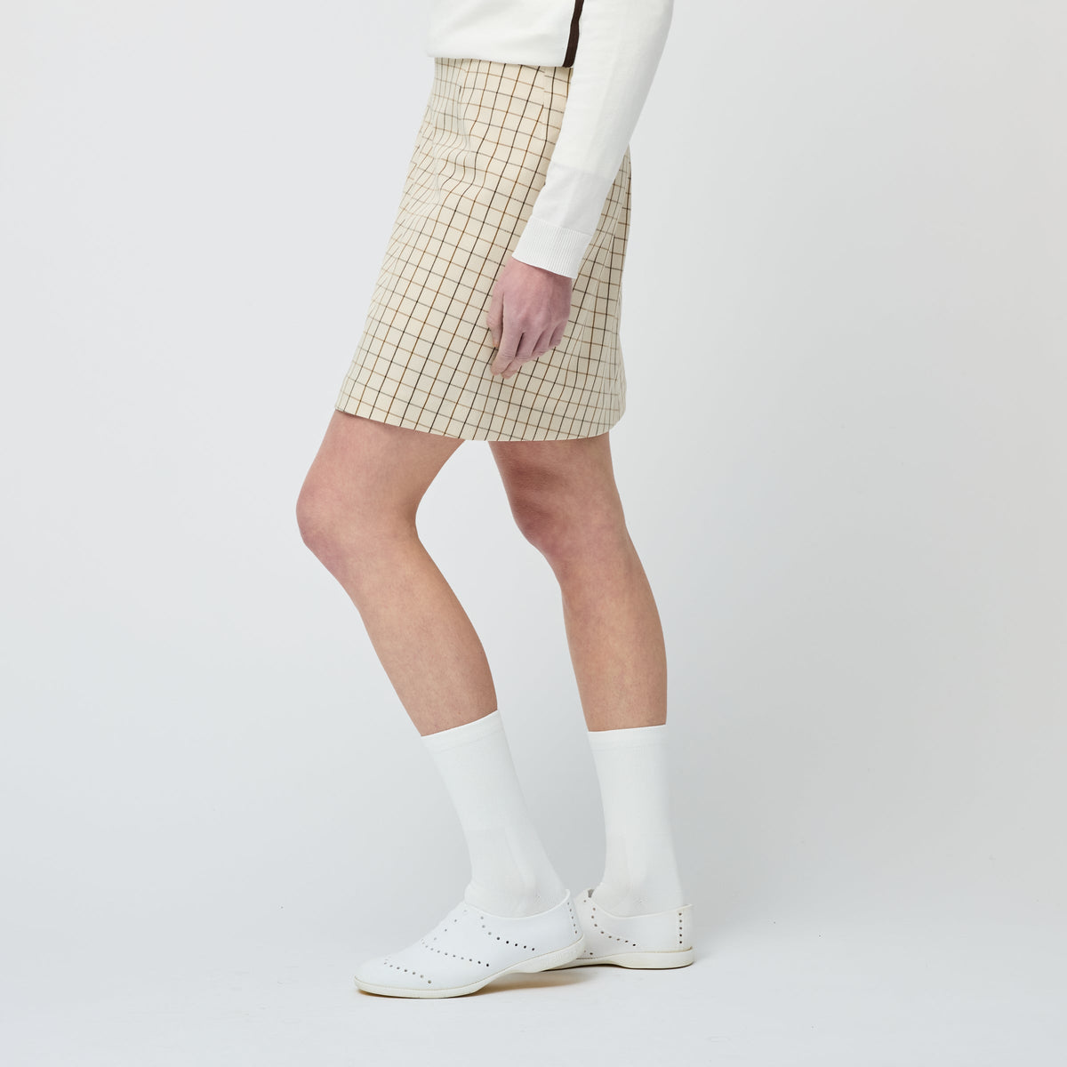 Retro Check A Line Skirt