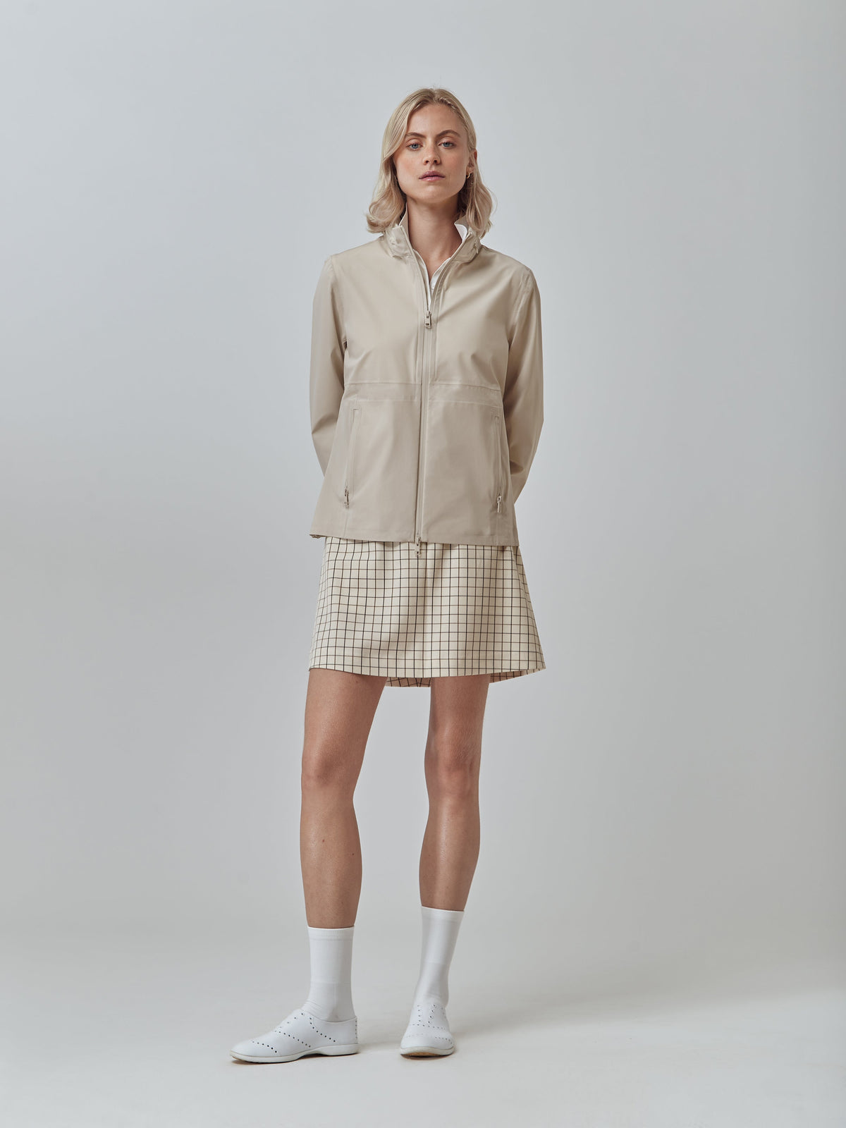 Retro Check A Line Skirt
