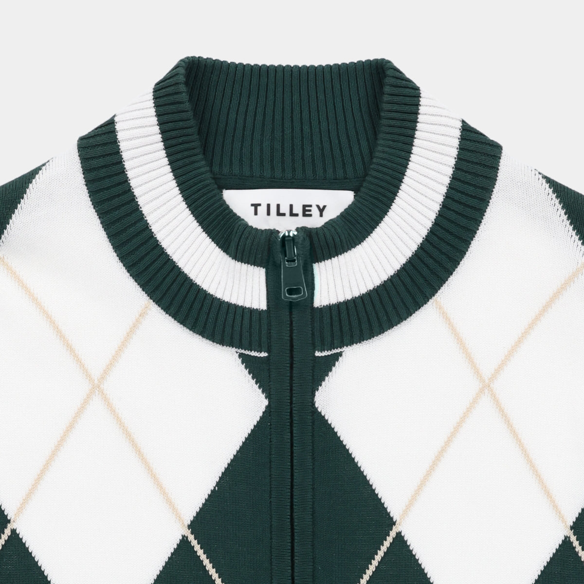 Argyle Full Zip Sweater