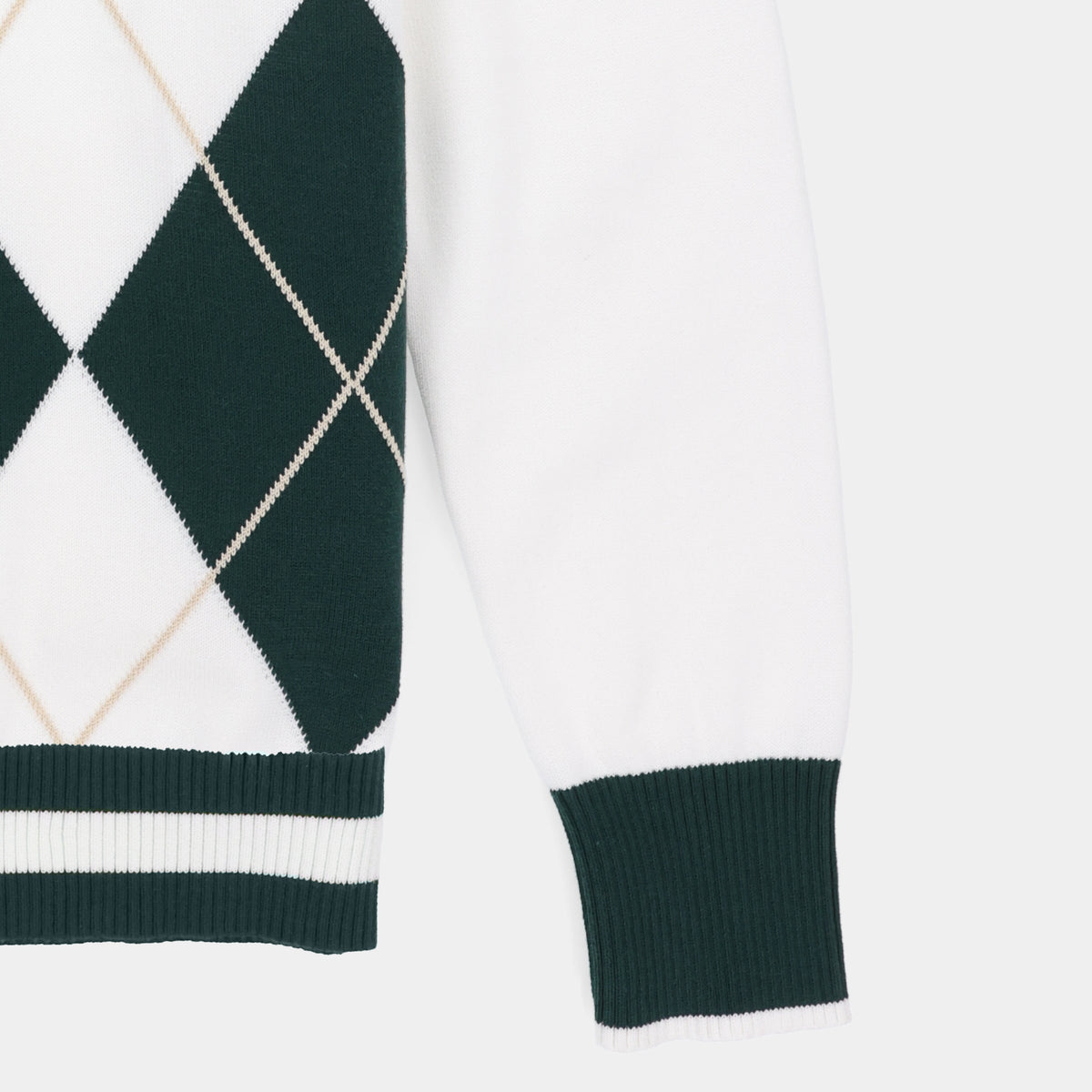 Argyle Full Zip Sweater
