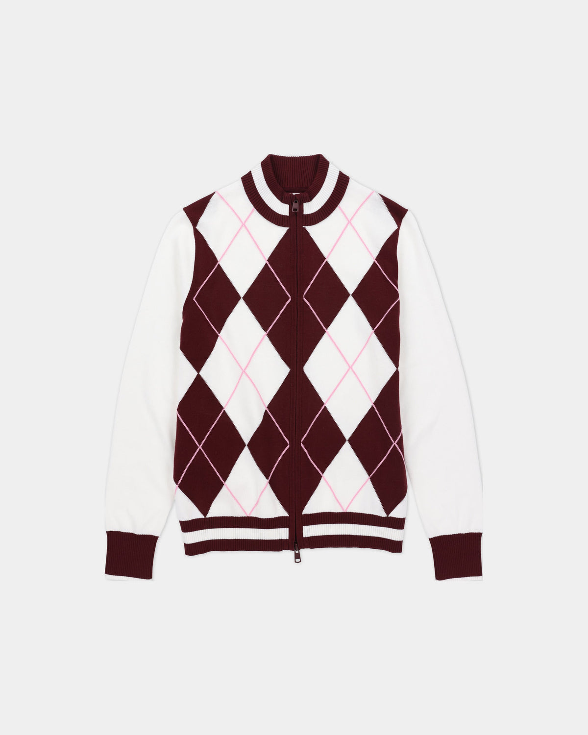 Argyle Full Zip Sweater