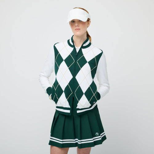 Argyle Full Zip Sweater