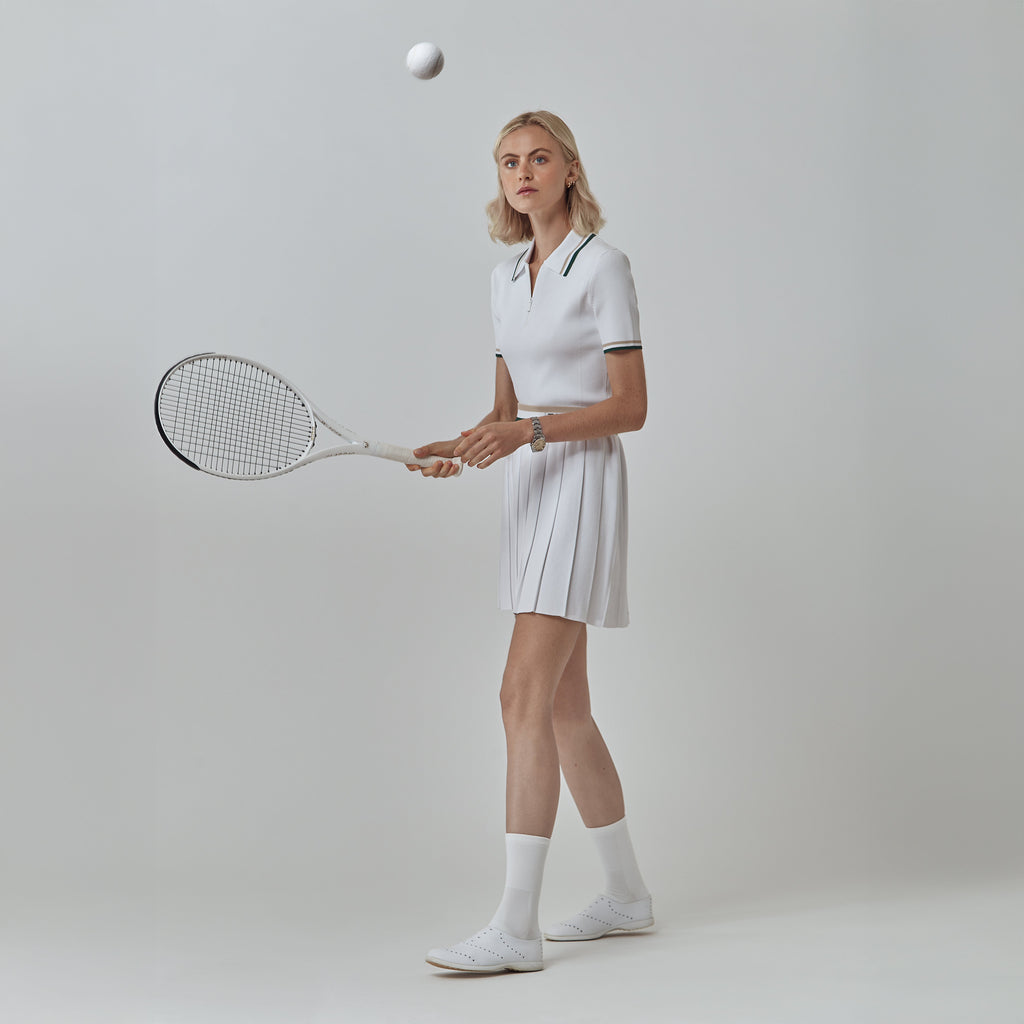 Stripe Zip Polo