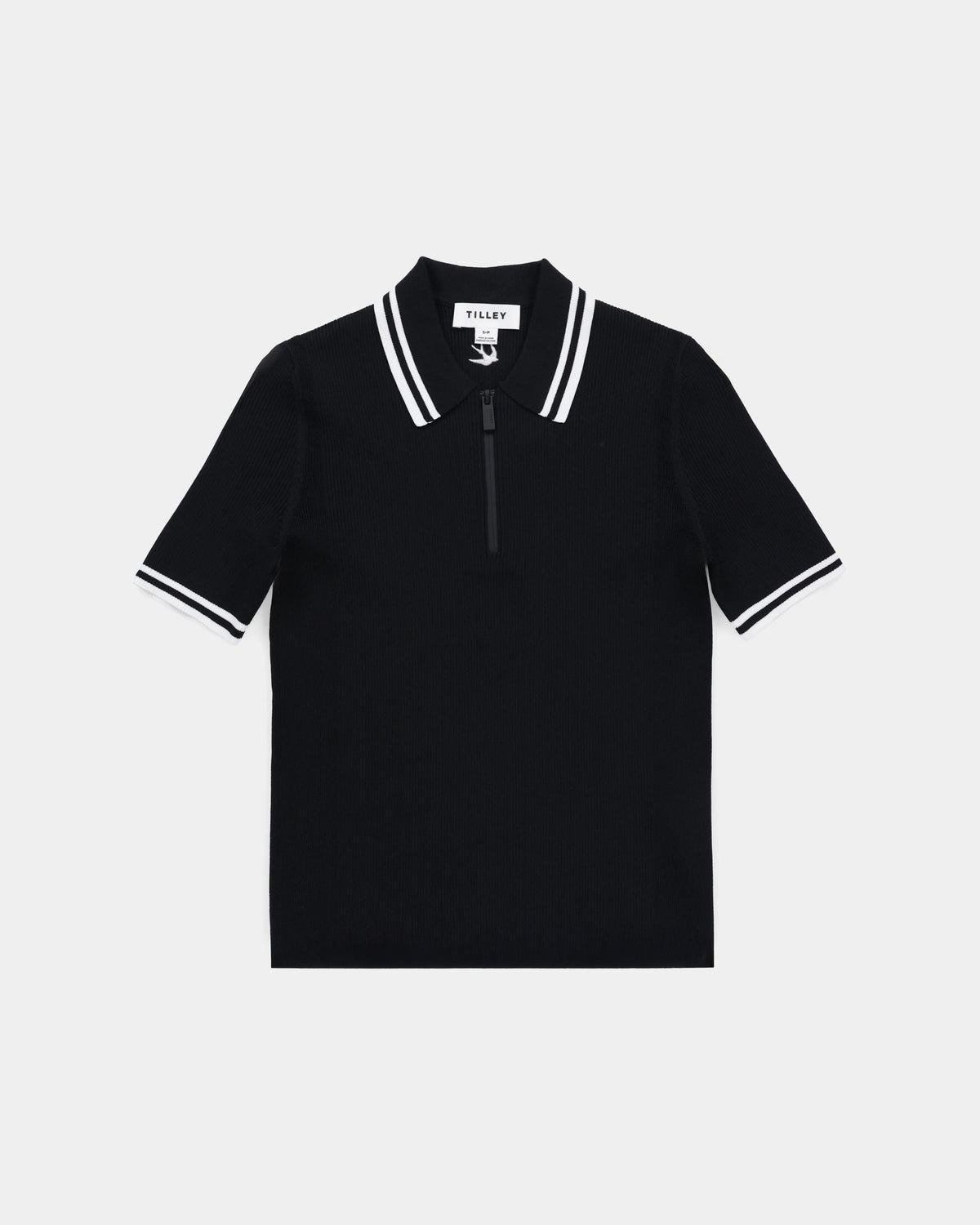 Stripe Zip Polo
