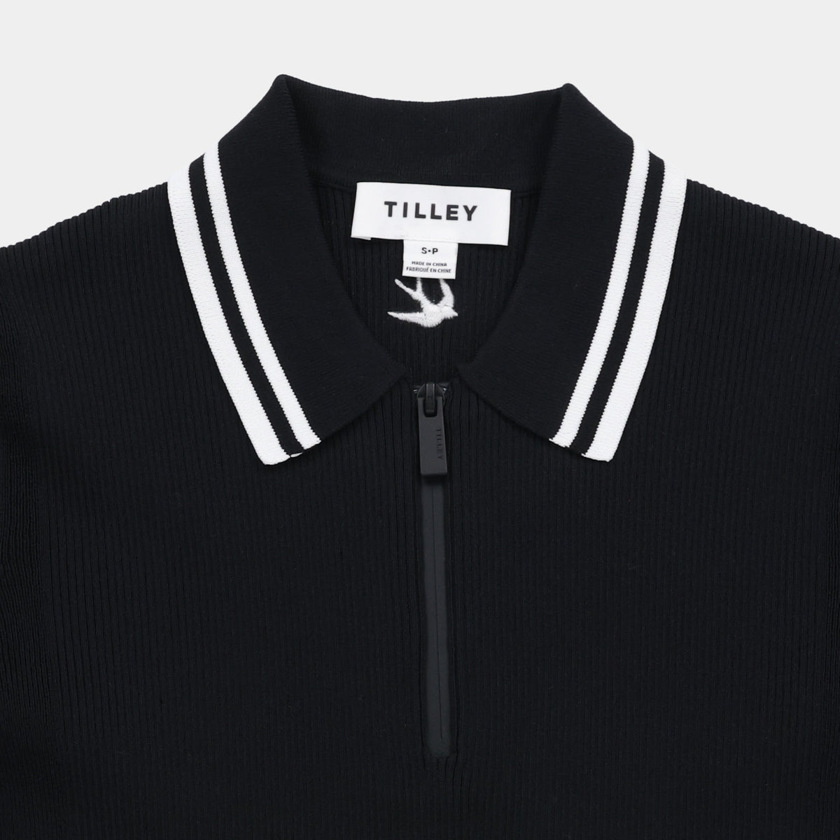 Stripe Zip Polo
