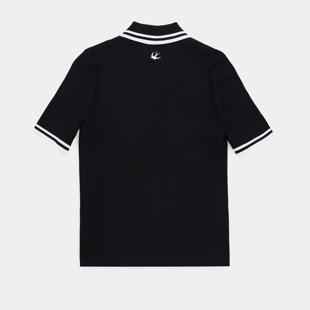 Stripe Zip Polo