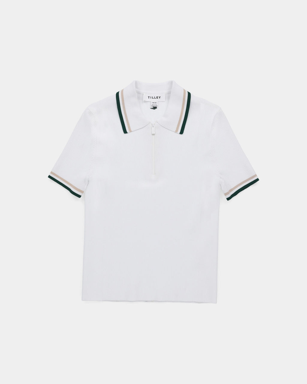 Stripe Zip Polo