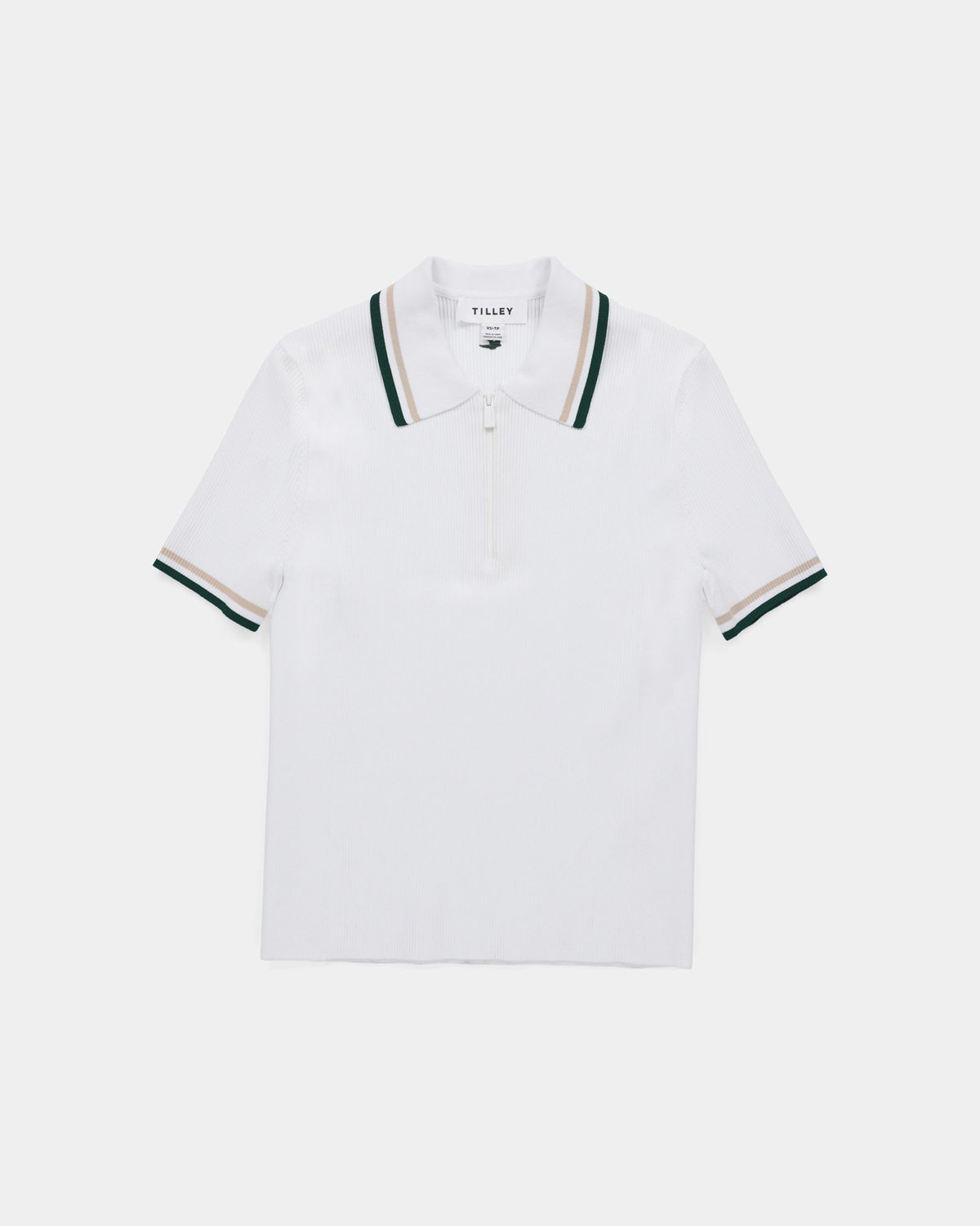 Stripe Zip Polo