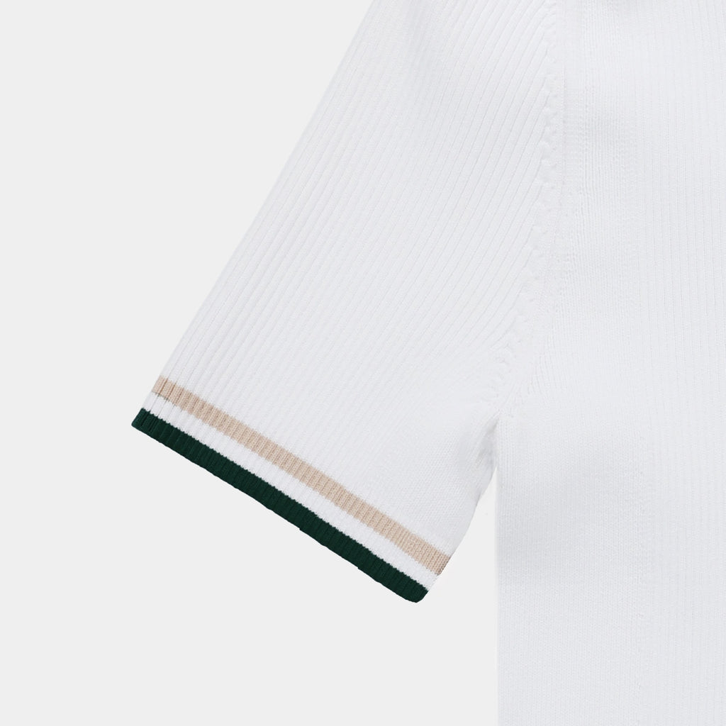 Stripe Zip Polo