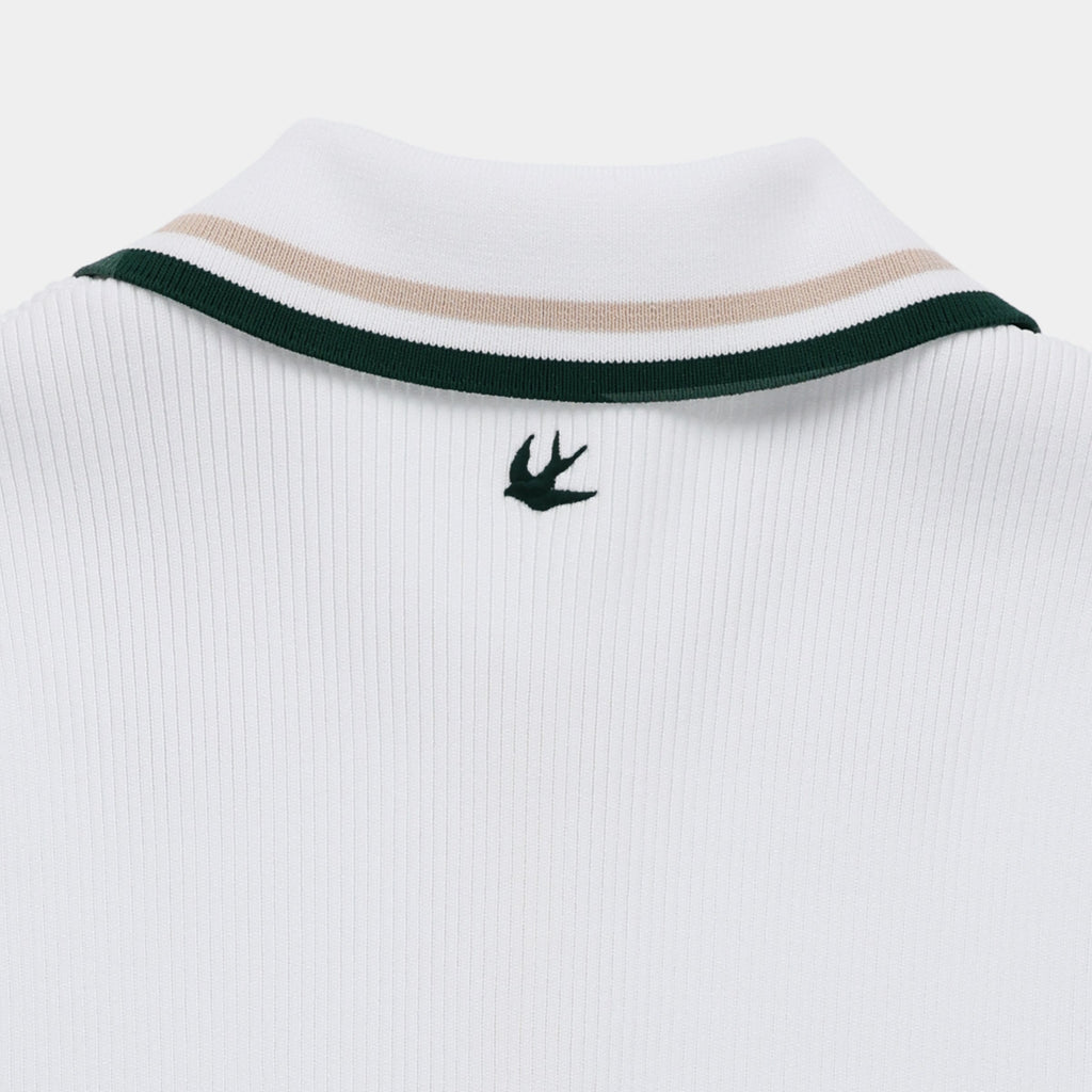 Stripe Zip Polo