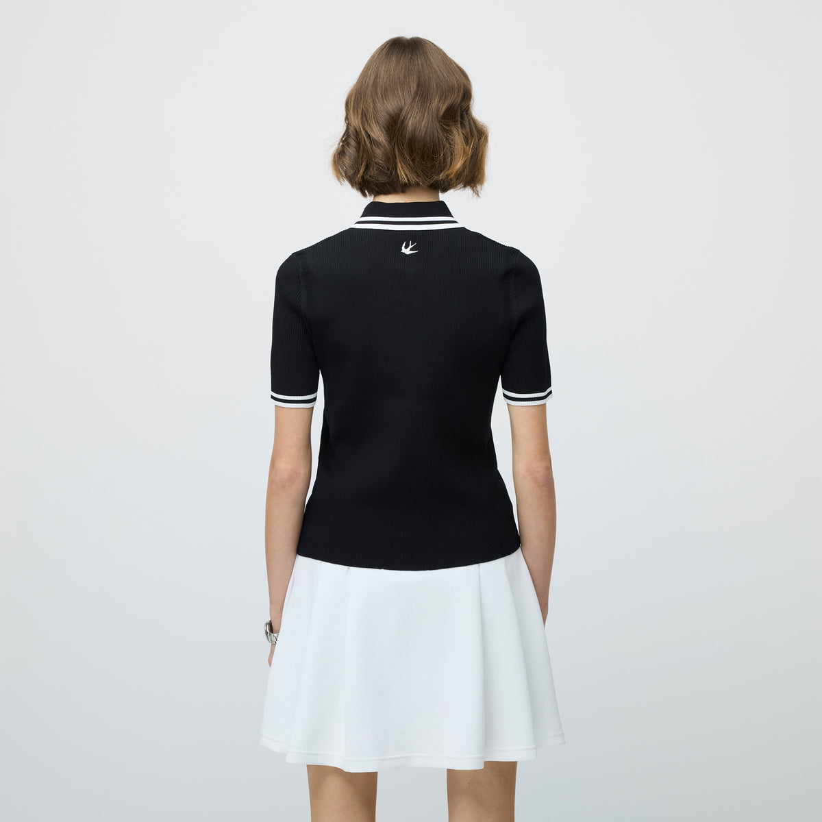 Stripe Zip Polo