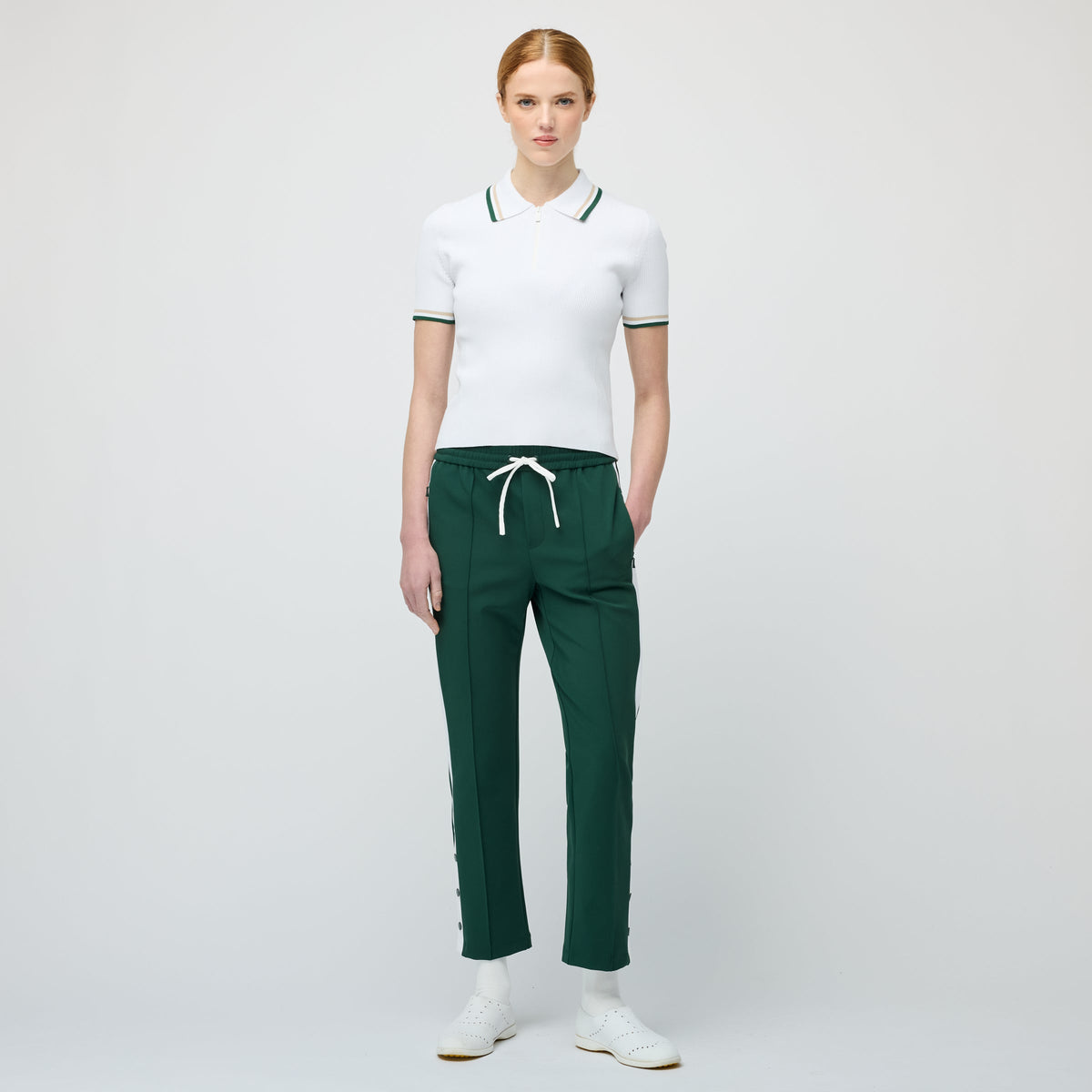 Stripe Zip Polo