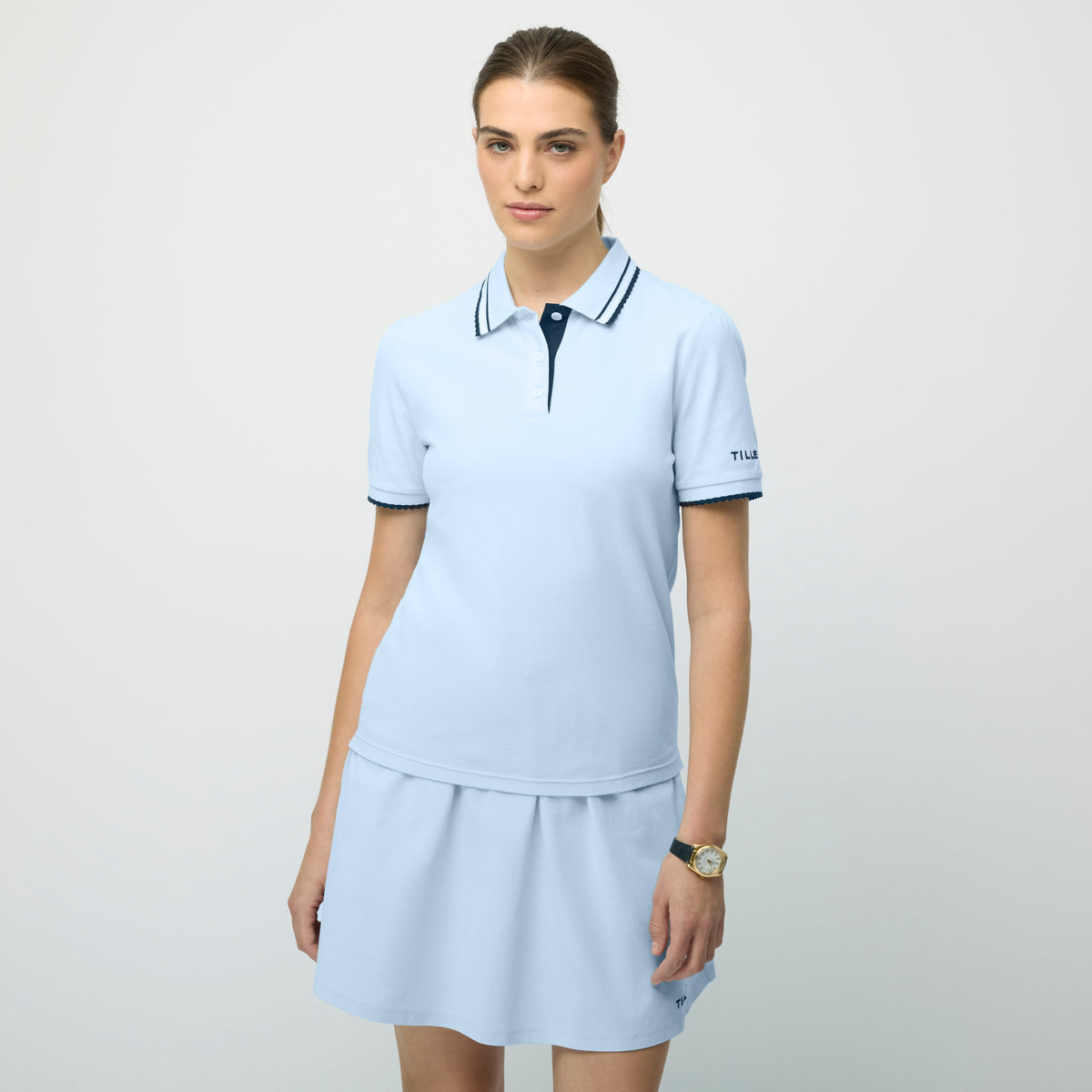 Preppy Pique Puff Sleeve Polo