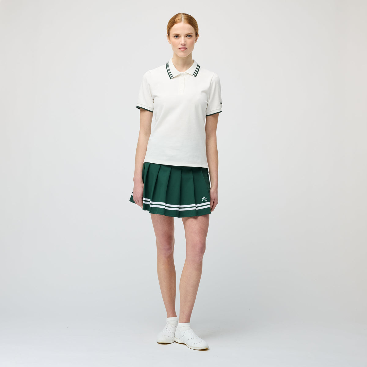 Preppy Pique Puff Sleeve Polo