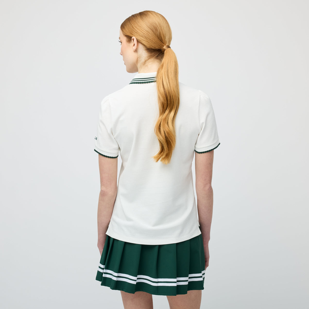 Preppy Pique Puff Sleeve Polo