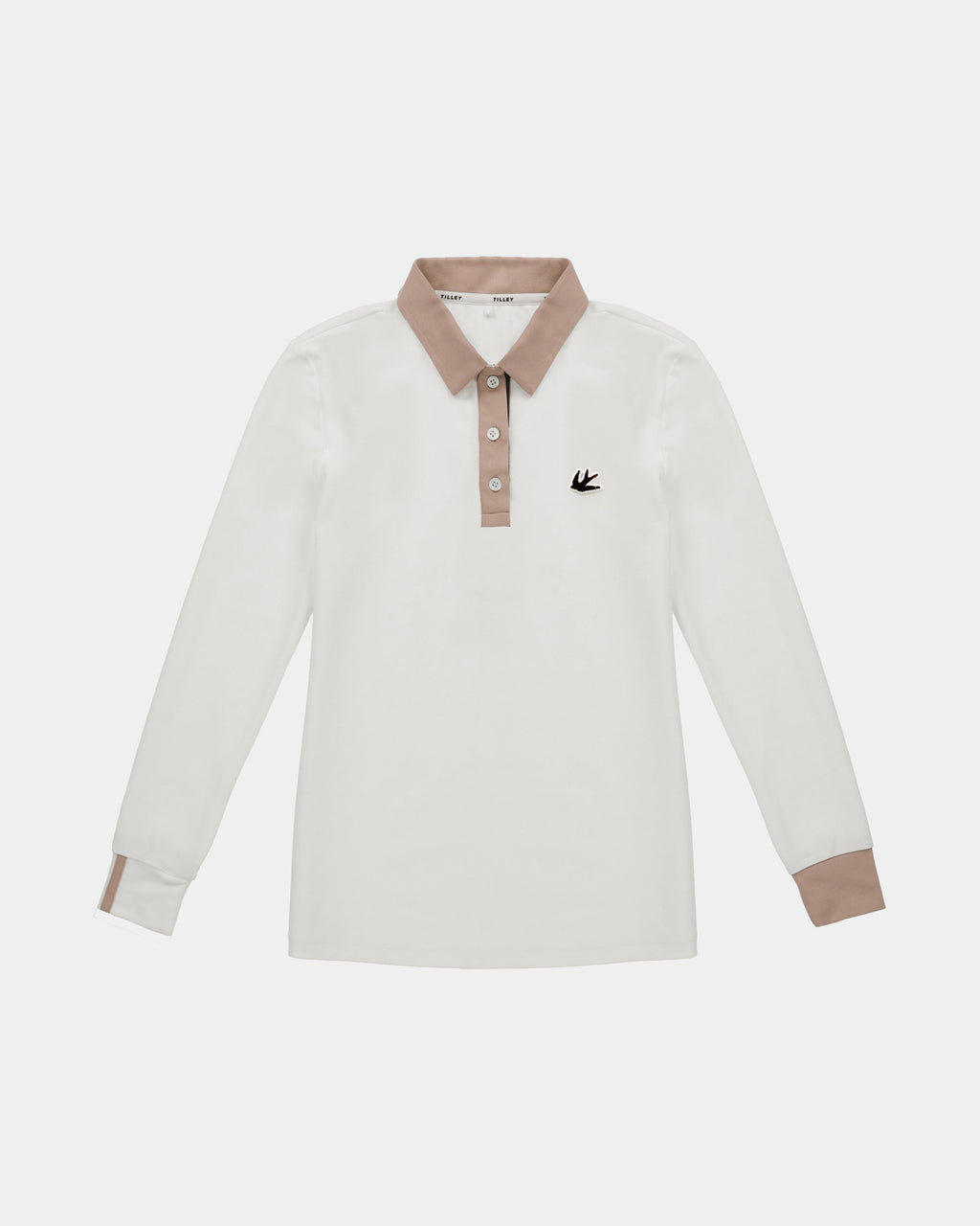 Preppy Pique Long Sleeve Stripe Placket Polo