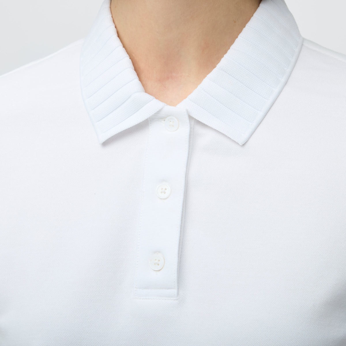 Long Sleeve Pleated Collar Polo