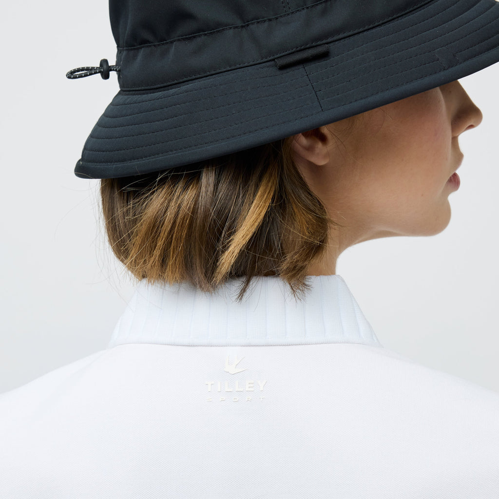 Long Sleeve Pleated Collar Polo